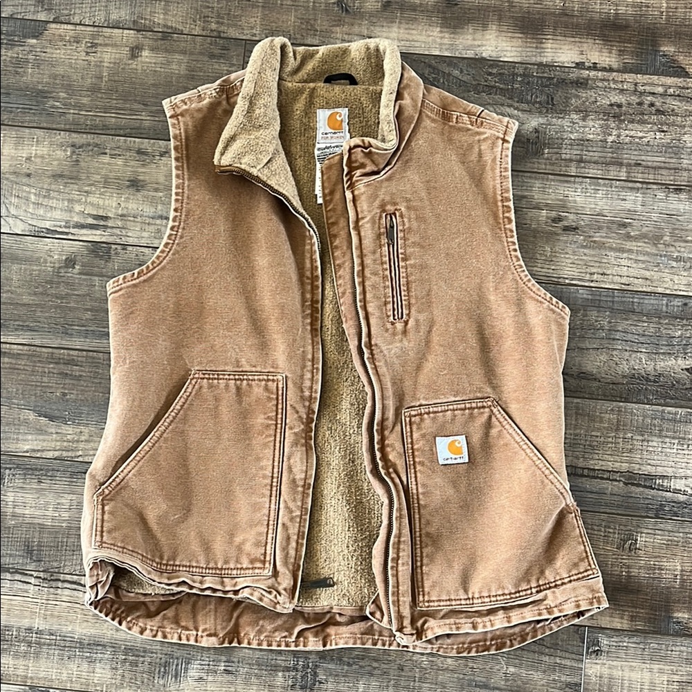 Carhartt Tan Sherpa-Lined Vest